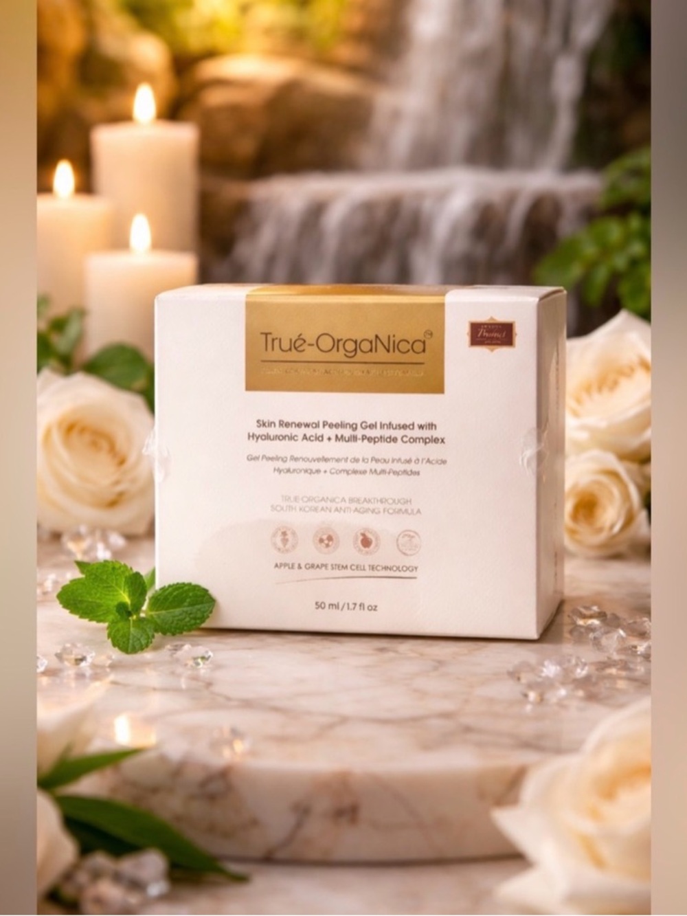 True Organica Peeling Gel Infused w/Hyaluronic Acid Multi-Peptides ~ Retail $200